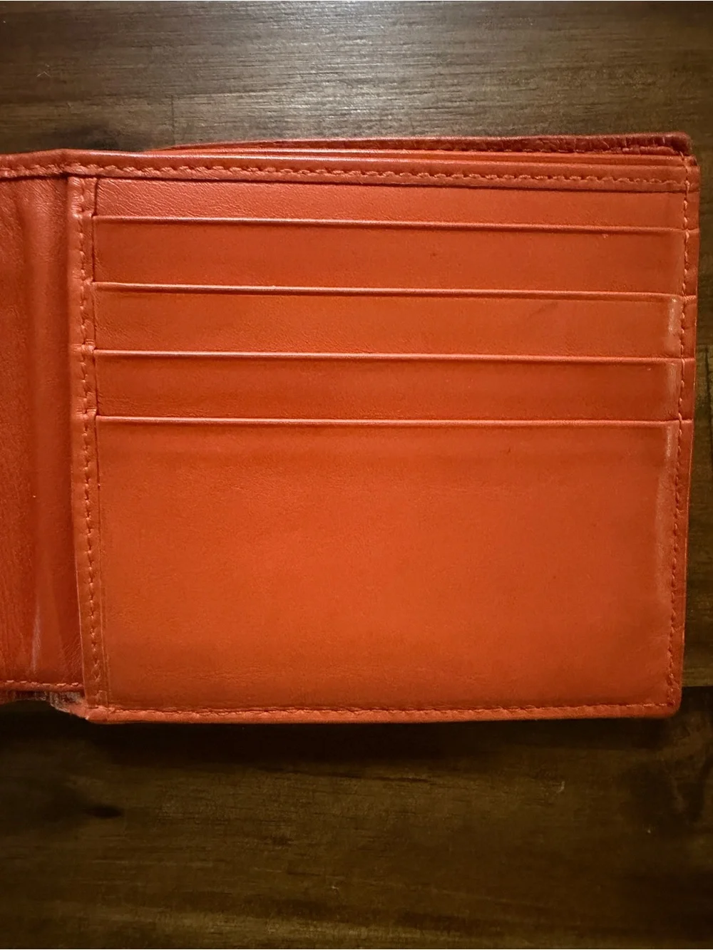 Bottega Veneta Intrecciato Bifold Wallet in Orange Leather - Picture 5 of 16